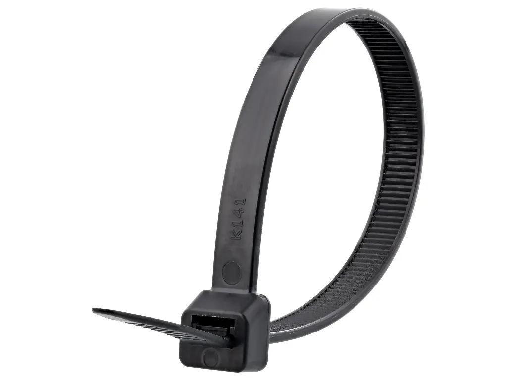 Cable Ties, 15.5" Long, 120 lbs. Tensile Strength, Black 100pk
