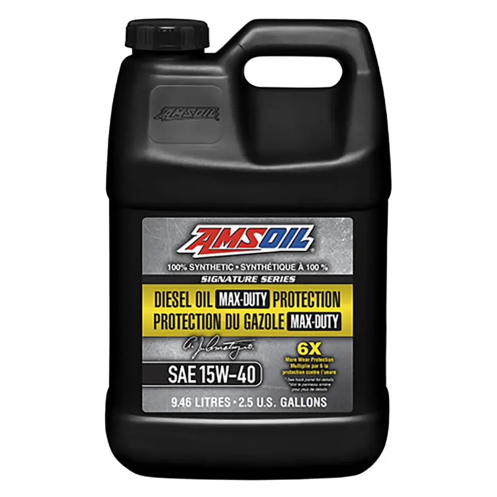 AMSOIL Signature Series 15W-40 100% Synthetic Max-Duty Diesel Oil 9.46L
