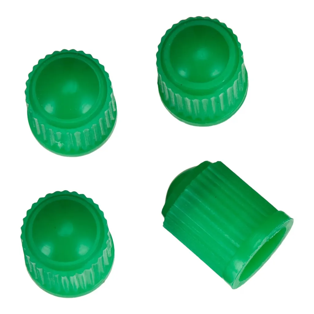 Green Plastic Cap TPMS For Nitrogen - Box of 100 