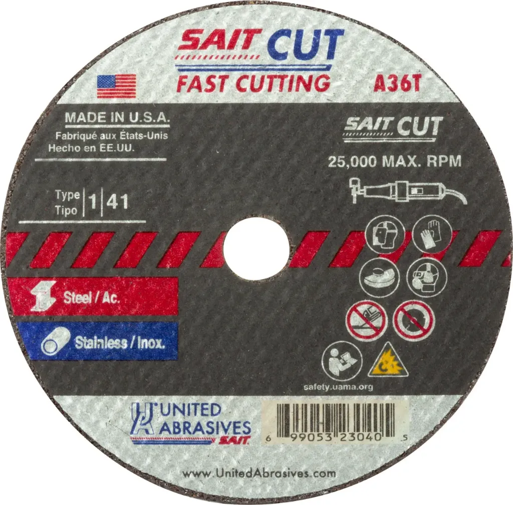 [A36T 23040] Sait Cut 3" cut off wheels 