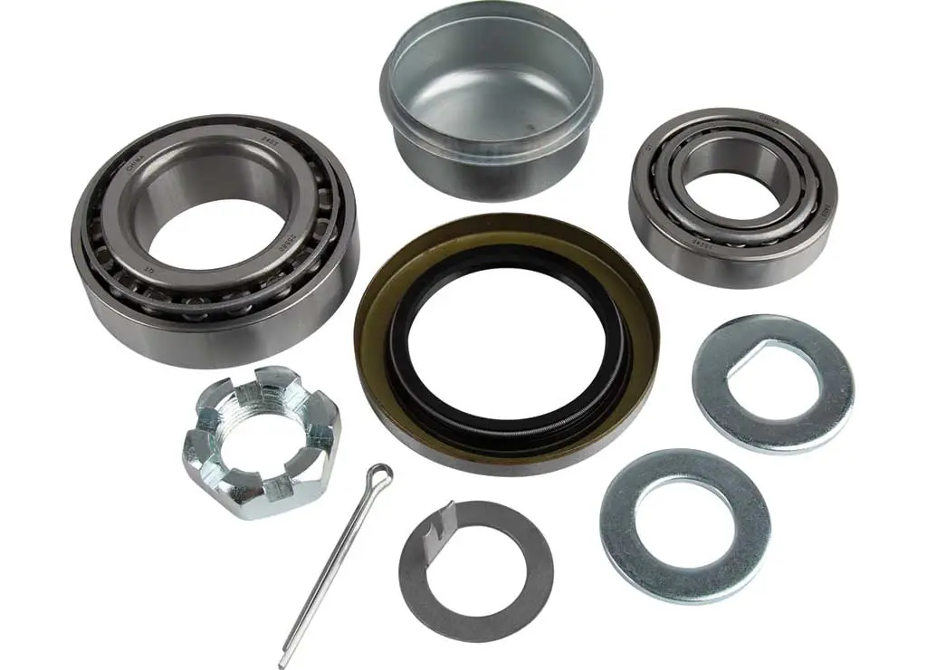 HUB BEARING KIT 5,200 LBS (#15123, 25580, 14245, 25520) WITH CASTLE NUT, COTTER PIN & TANG WASHER