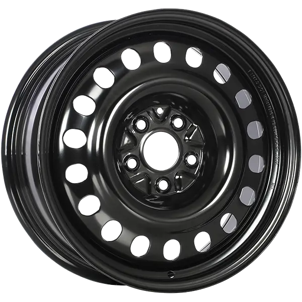 STEEL WHEEL Black E-Coating 17x7.0  5x114.3  Offset: 40  Hub: 66.1  Load Rating: 680kg  Backspacing: 5.575"  24.2lbs  