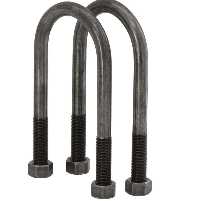 U-BOLT KIT FOR 8,000 LB, 3-1/2" ROUND TRAILER AXLE - 8" LONG U-BOLTS, 2" SPRING