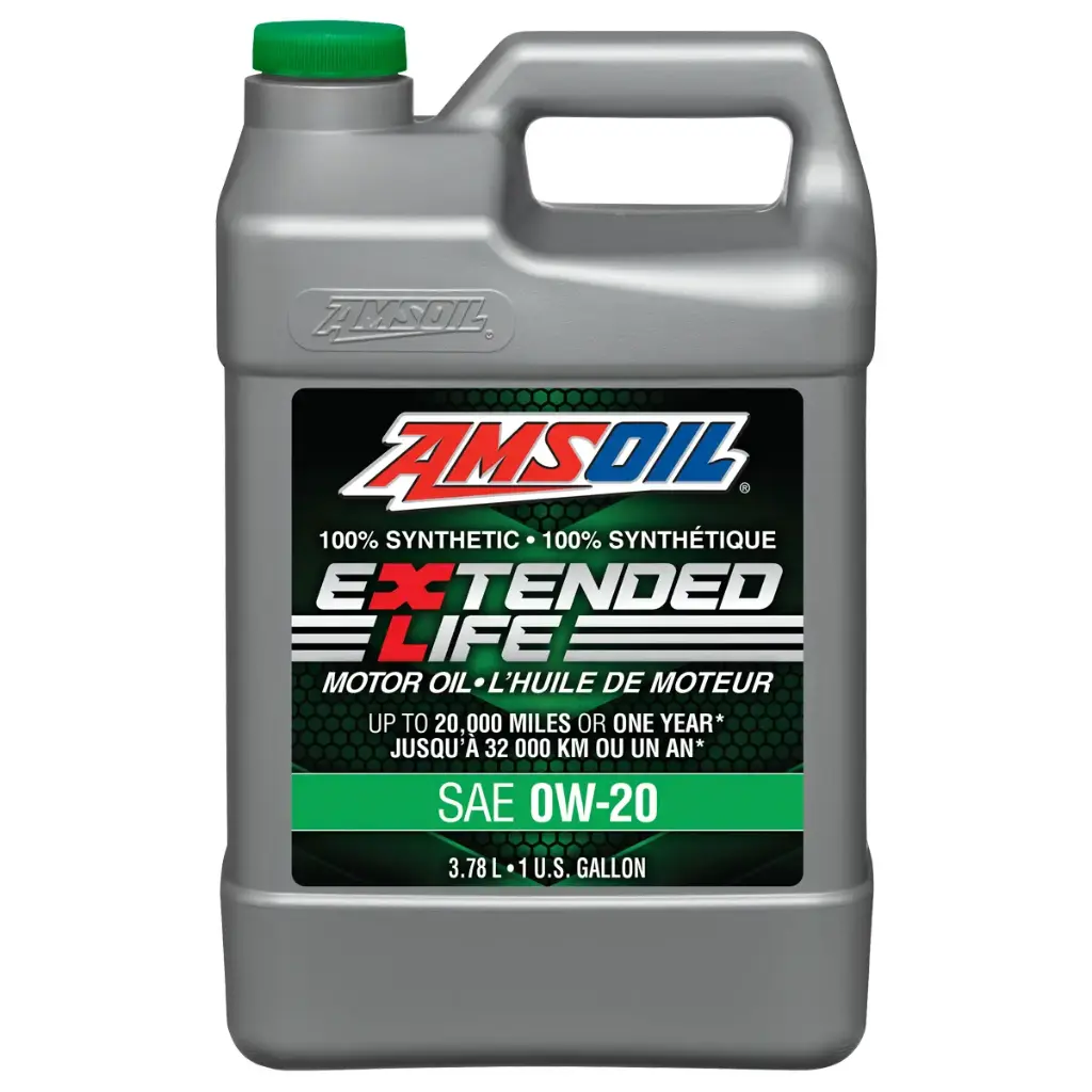 AMSOIL Extended-Life 0W-20 100% Synthetic Motor Oil 3.78L