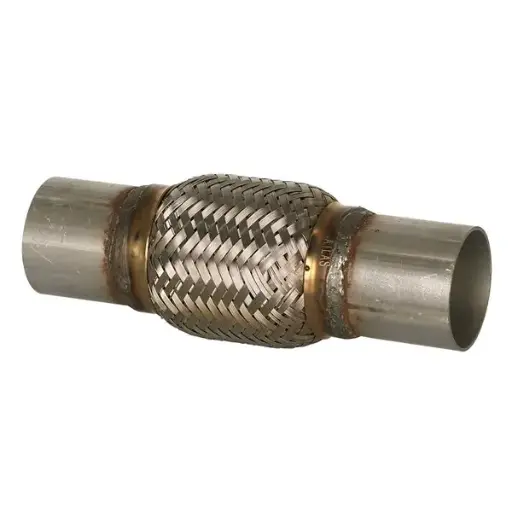 [AF2004LN] SS Exhaust Flex Tube Coupler with inner Lock 2"I.D X 4"(B) X 8'' (w / Neck)