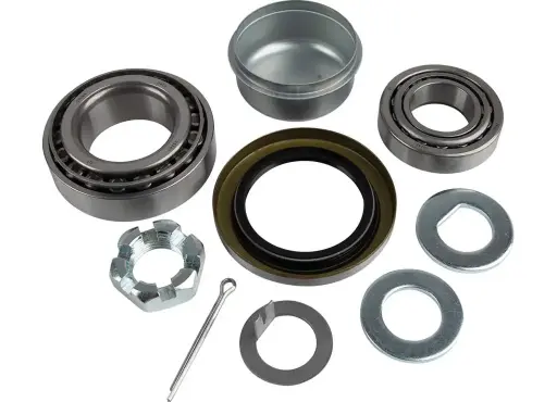 [TWCBL1303] HUB BEARING KIT 5,200 LBS (#15123, 25580, 14245, 25520) WITH CASTLE NUT, COTTER PIN & TANG WASHER