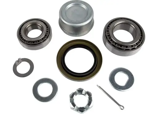[TWCBL1304] HUB BEARING KIT 7,000 LBS (#14125A, 25580, 14276, 25520) WITH CASTLE NUT, COTTER PIN & TANG WASHER