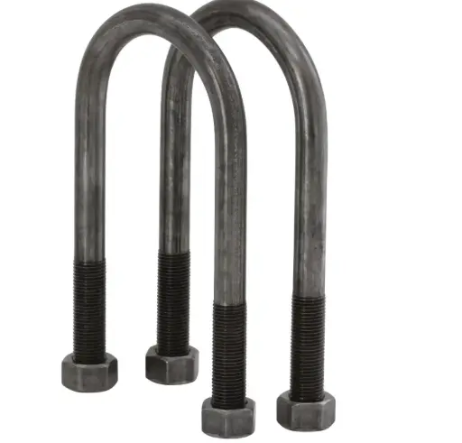 U-BOLT KIT FOR 8,000 LB, 3-1/2" ROUND TRAILER AXLE - 8" LONG U-BOLTS, 2" SPRING