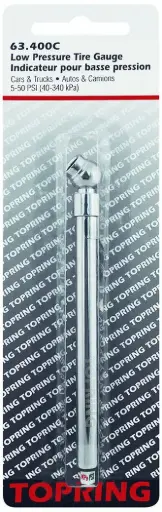 [TP63-400C] Topring 63-400C - Tire Gauge Pencil Type 5-50 PSI 