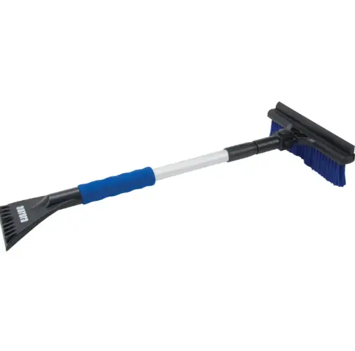 [NM980] Snow Brush, Telescopic, Polypropylene Blade, 32-1/2" Long, Blue