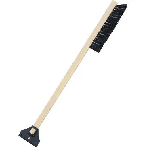 [NI198] Snow Brush, 25" Long, Beige/Black